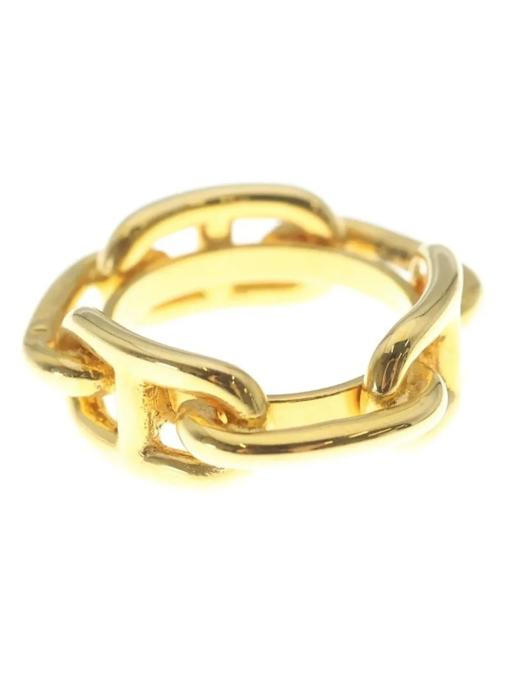 Hermes Chaine D'ancre Scarf Ring Gold
